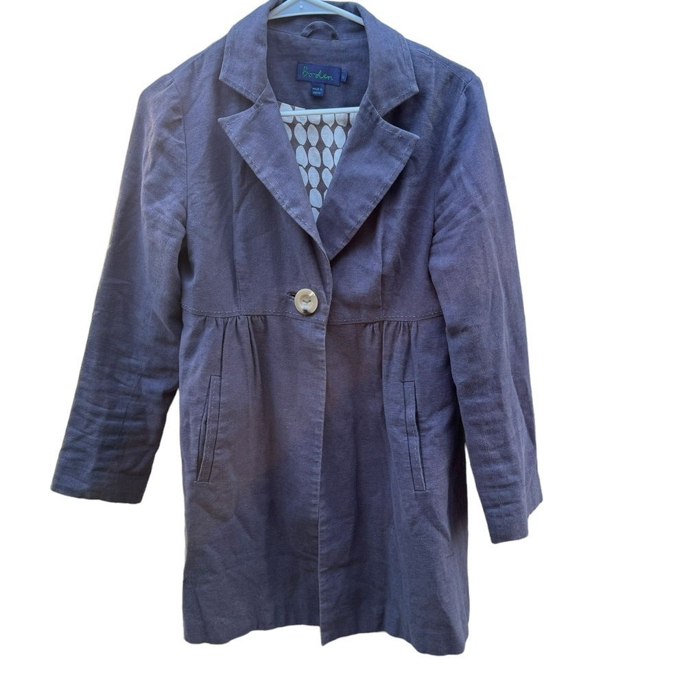 Boden empire waist coat grey women's 10 boho cottage core